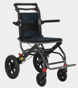 Transport Wheelchair with Lightweight Steel Frame