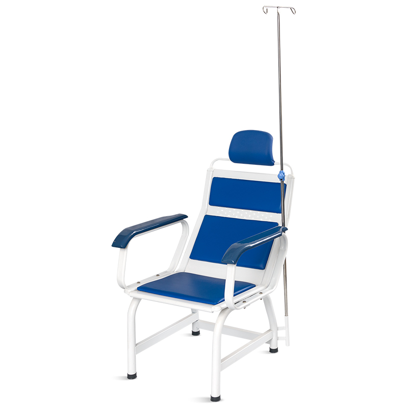 Portable Chair with Stainless Steel Frame Instrument Tray for Transfusion