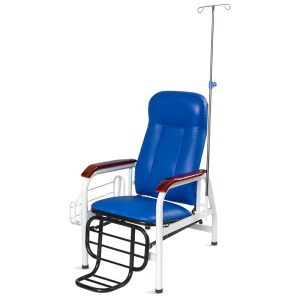 Portable Chair with Stainless Steel Frame Instrument Tray for Transfusion