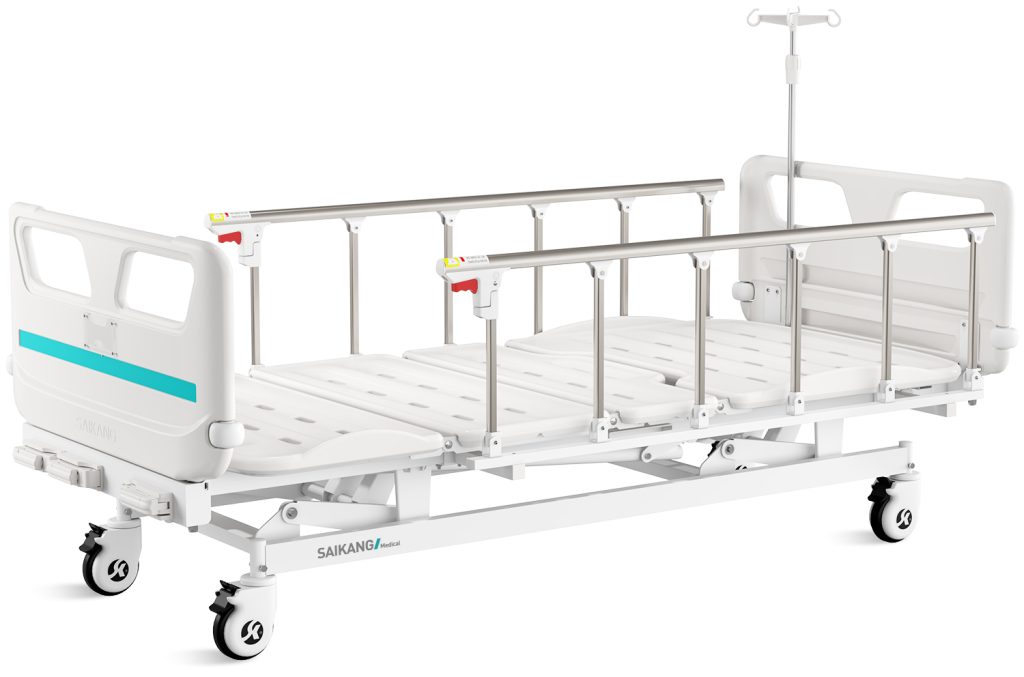 Adjustable Hospital Bed with Manual Crank