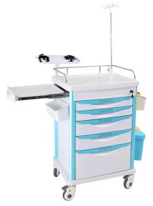 Heavy Duty Medical Utility Cart with 360°Rotate Wheels Medical Trolley